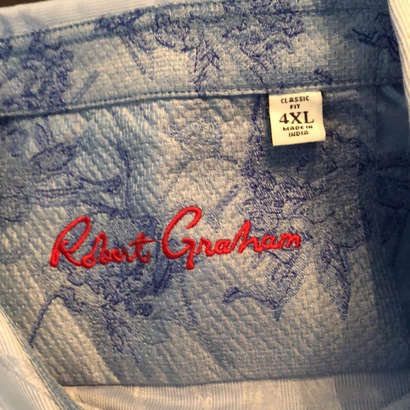 Robert Graham Egyptian cotton classic relaxed fit button down long sleeve shirt - Picture 5 of 11